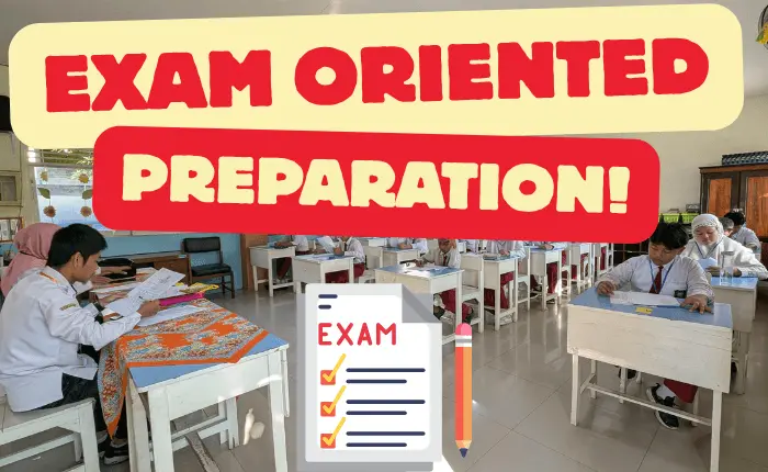 Banner featuring 'Exam Oriented Preparation' text and a classroom scene representing syllabus-based study guidelines for EEE AE and SAE job seekers in Bangladesh.